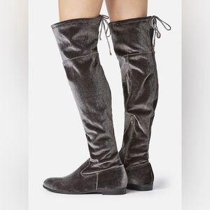 Just Fab Phoebe Suede Knee High Boots